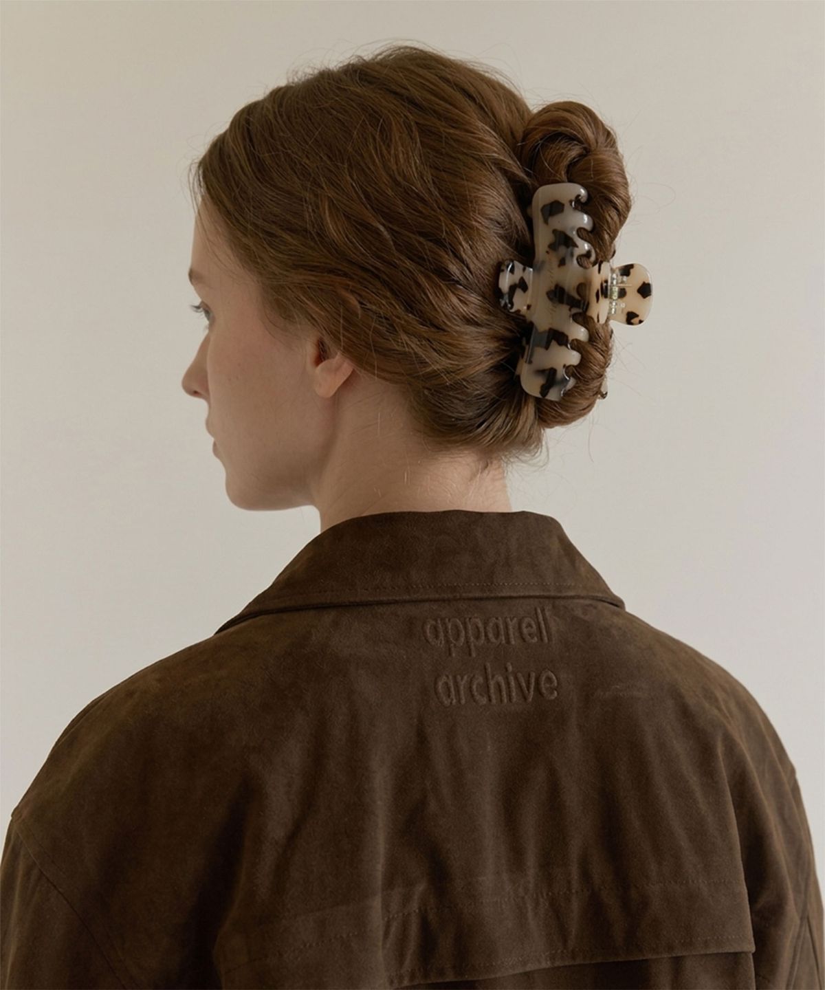 어패럴아카이브(APPAREL ARCHIVE) Amelly hair clip - Beige leopard