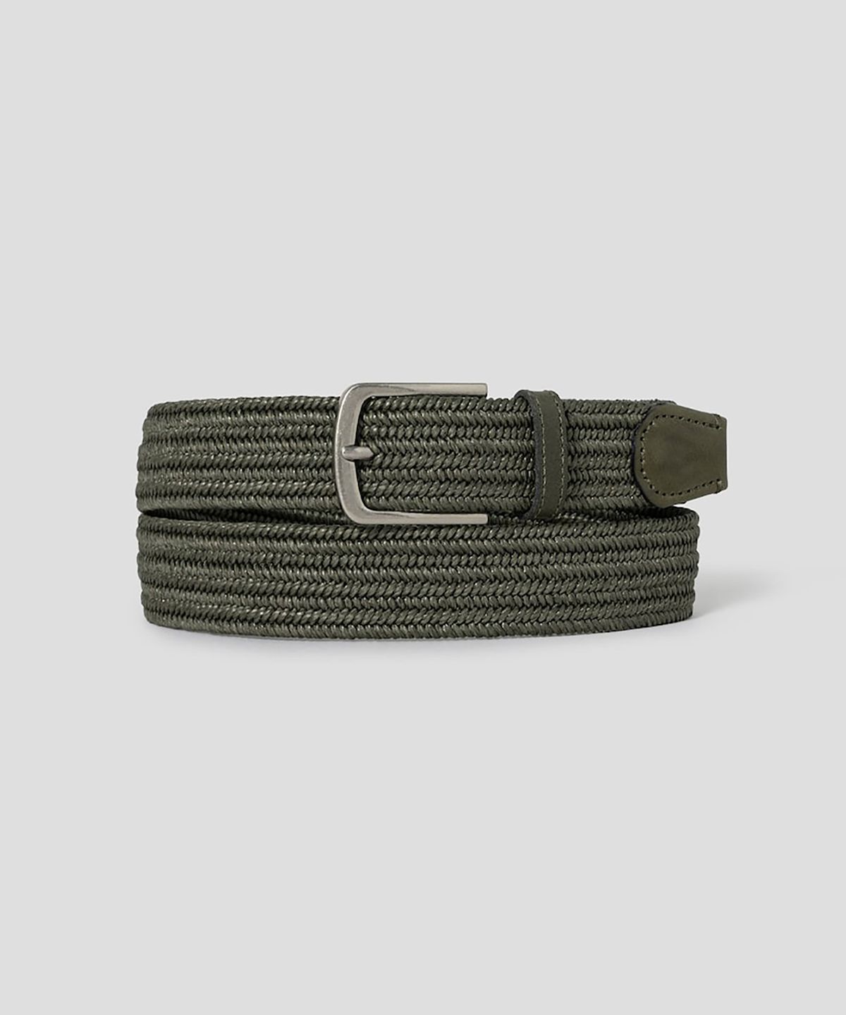빈폴 액세서리(BEANPOLE ACCESSORY) 엘라스틱 캐주얼 버클 벨트 - 카키
