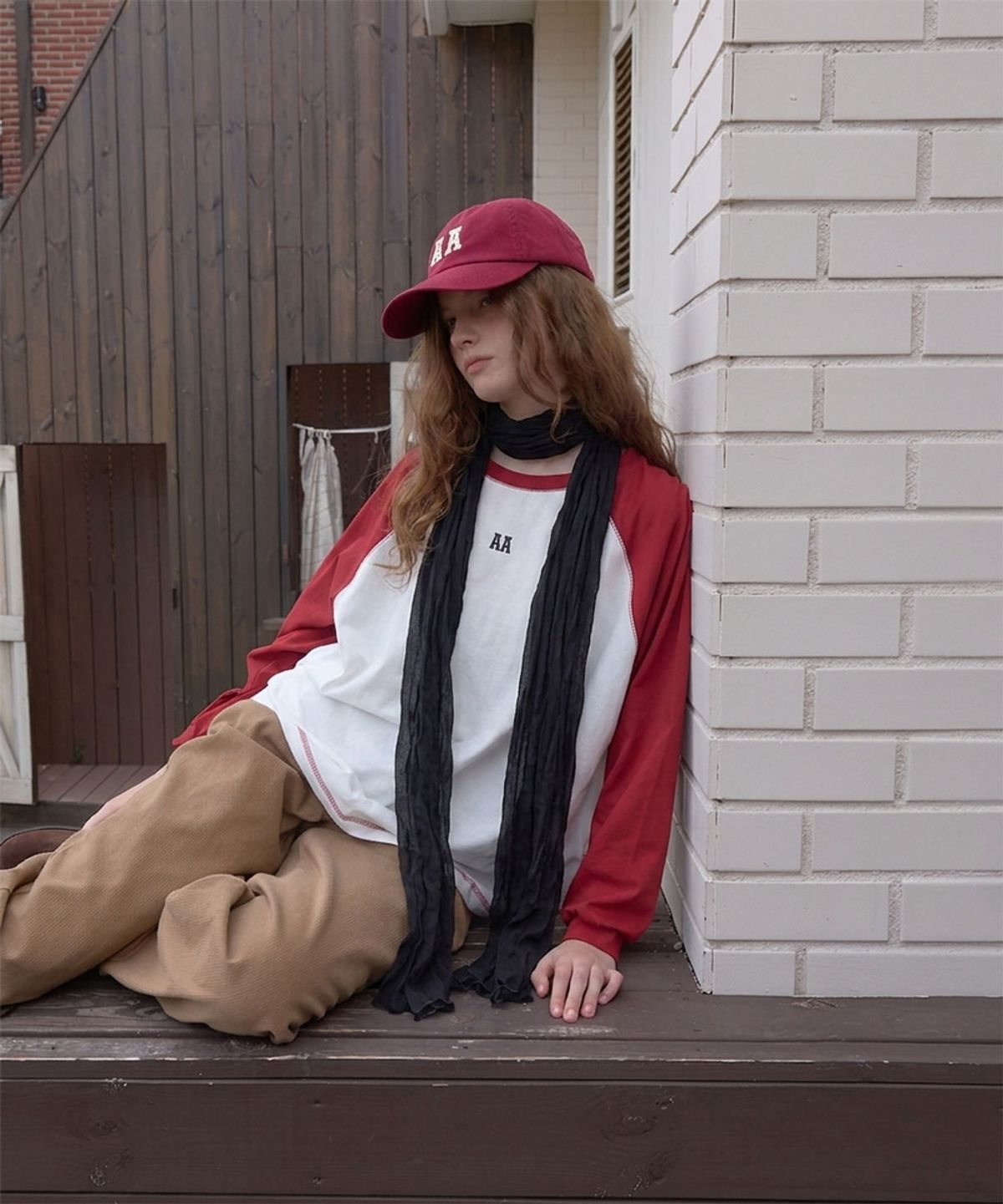 어패럴아카이브(APPAREL ARCHIVE) Deb dot emboss scarf - Black