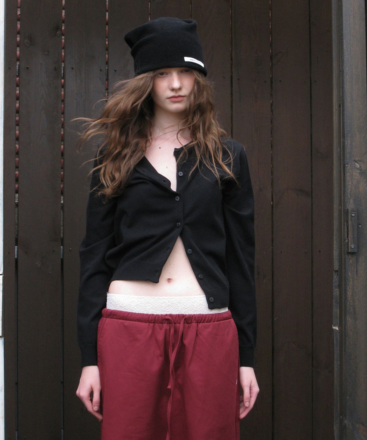 어패럴아카이브(APPAREL ARCHIVE) Liddle round cardigan - Black