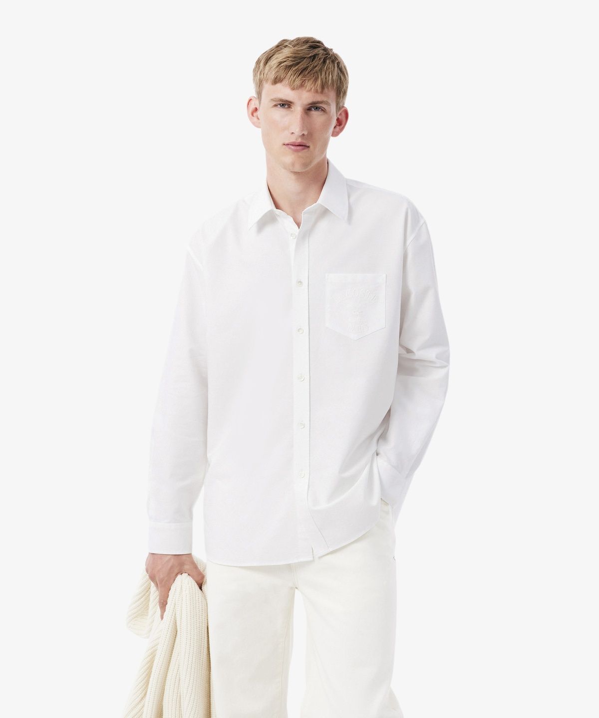 라코스테(LACOSTE) 남성 R3 그래픽 옥스포드 셔츠 CH3978-56N 001