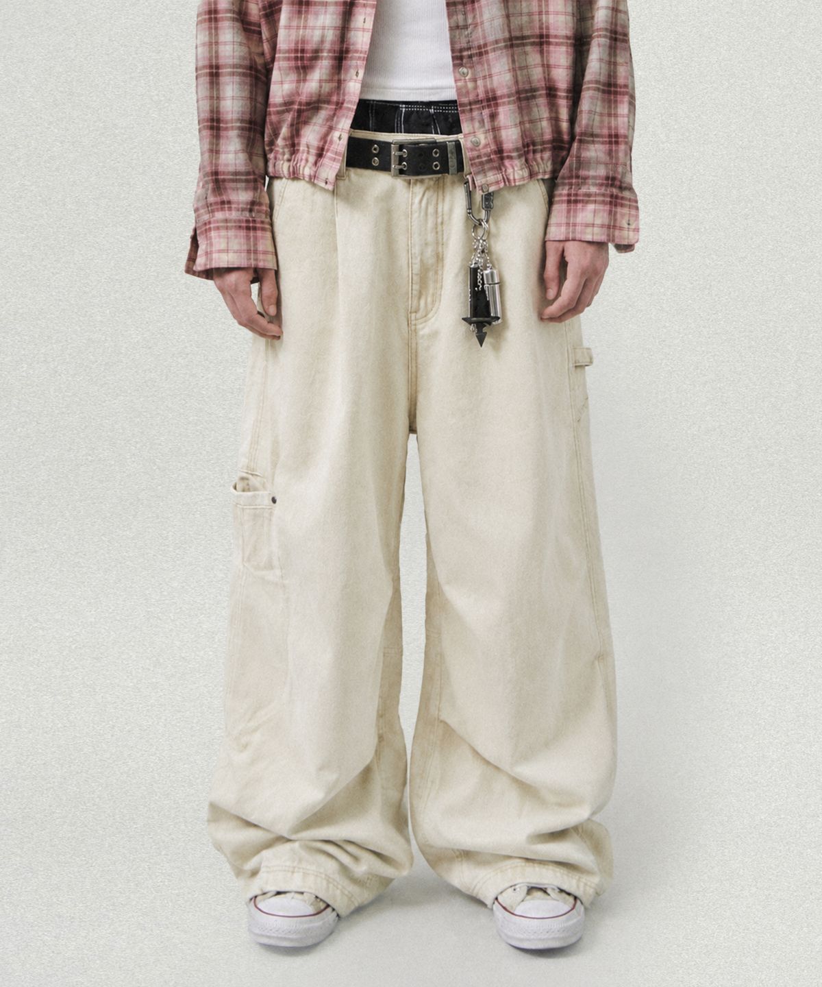 낫포너드(NOT4NERD) Parachute Washed Twill Pants - Beige
