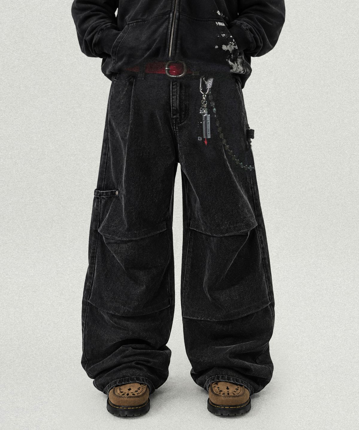 낫포너드(NOT4NERD) Parachute Washed Twill Pants - Black