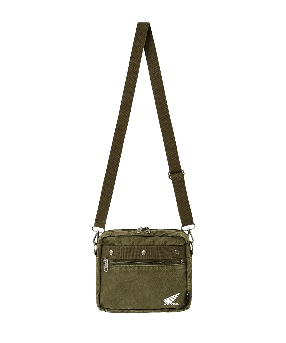 핍스 모터사이클(PHYPS MOTORCYCLE) Washed Field Mini Cross Bag Khaki