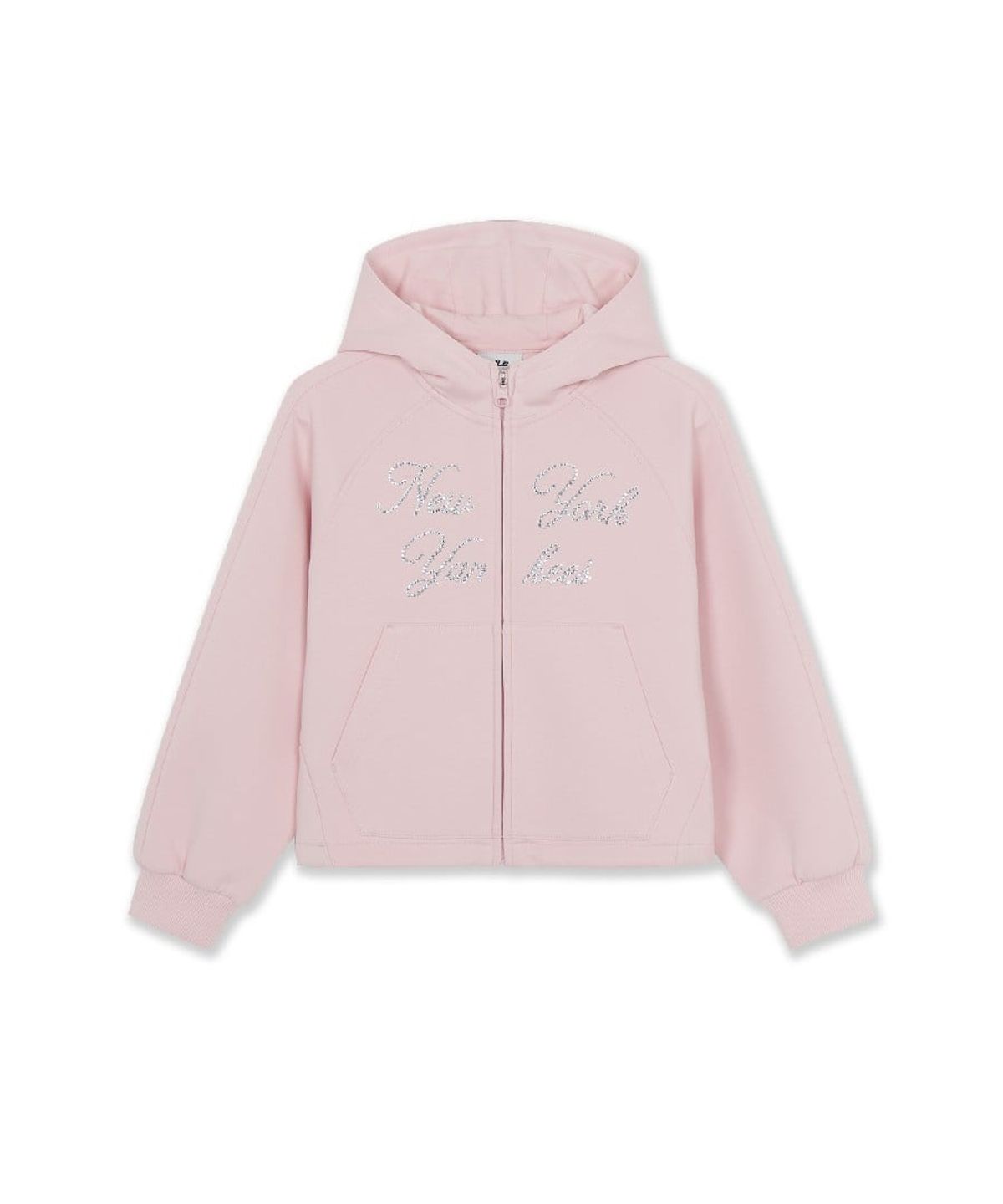 엠엘비 키즈(MLB KIDS) 스트릿 걸즈 크롭 후드 집업 NY (L.Pink)