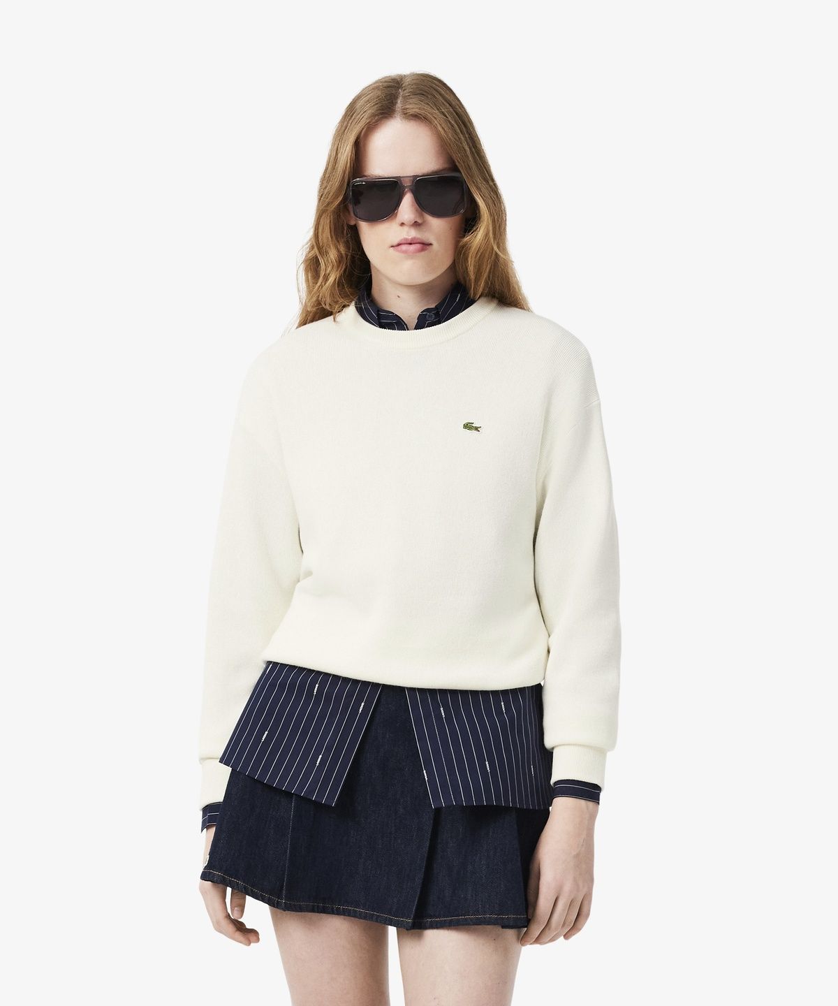 라코스테(LACOSTE) 여성 링스링스 크루넥 스웨터 AF4158-56N 70V