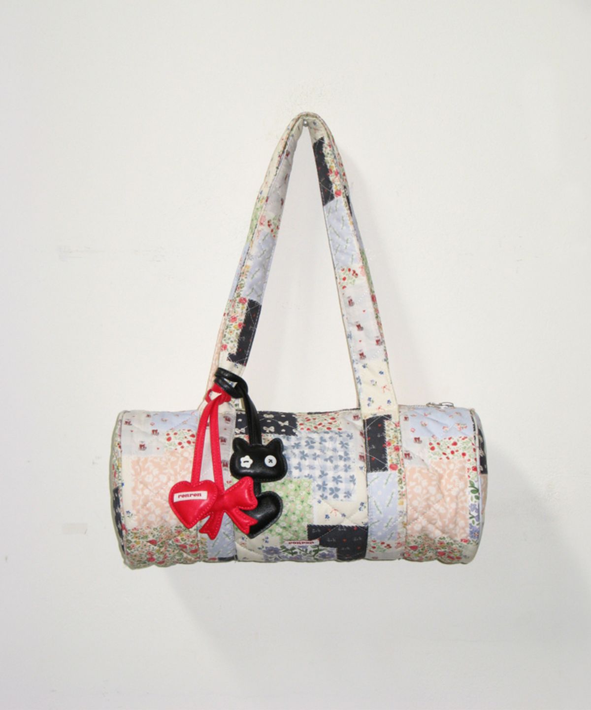 론론(RONRON) PATCHWORK QUILTED BARREL BAG