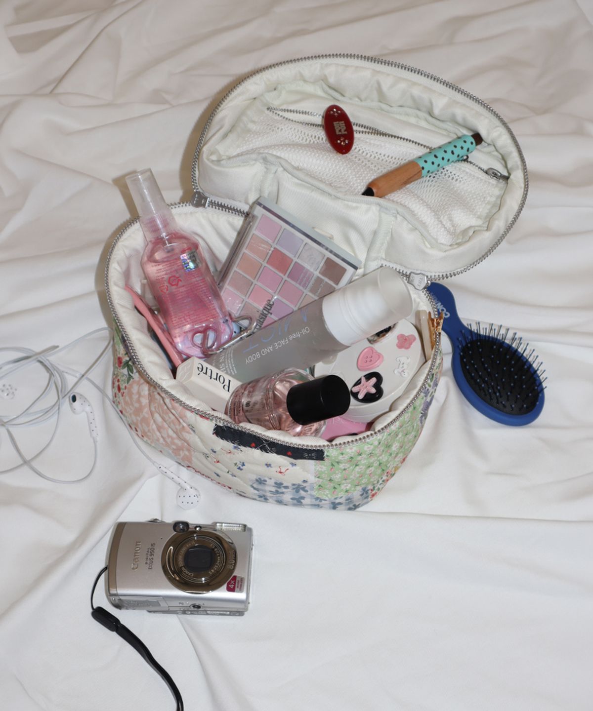 론론(RONRON) PATCHWORK QUILTED SQUARE POUCH