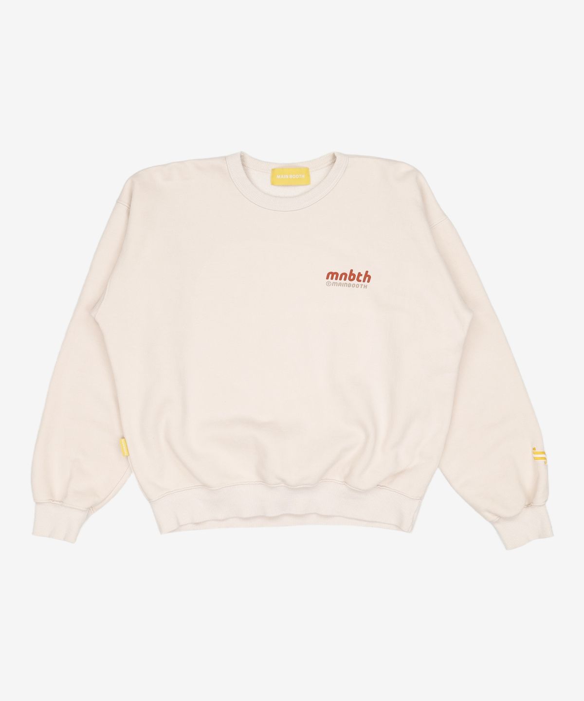 메인부스(MAINBOOTH) 9F MNBTH Sweatshirt(LIGHT BEIGE) FREE