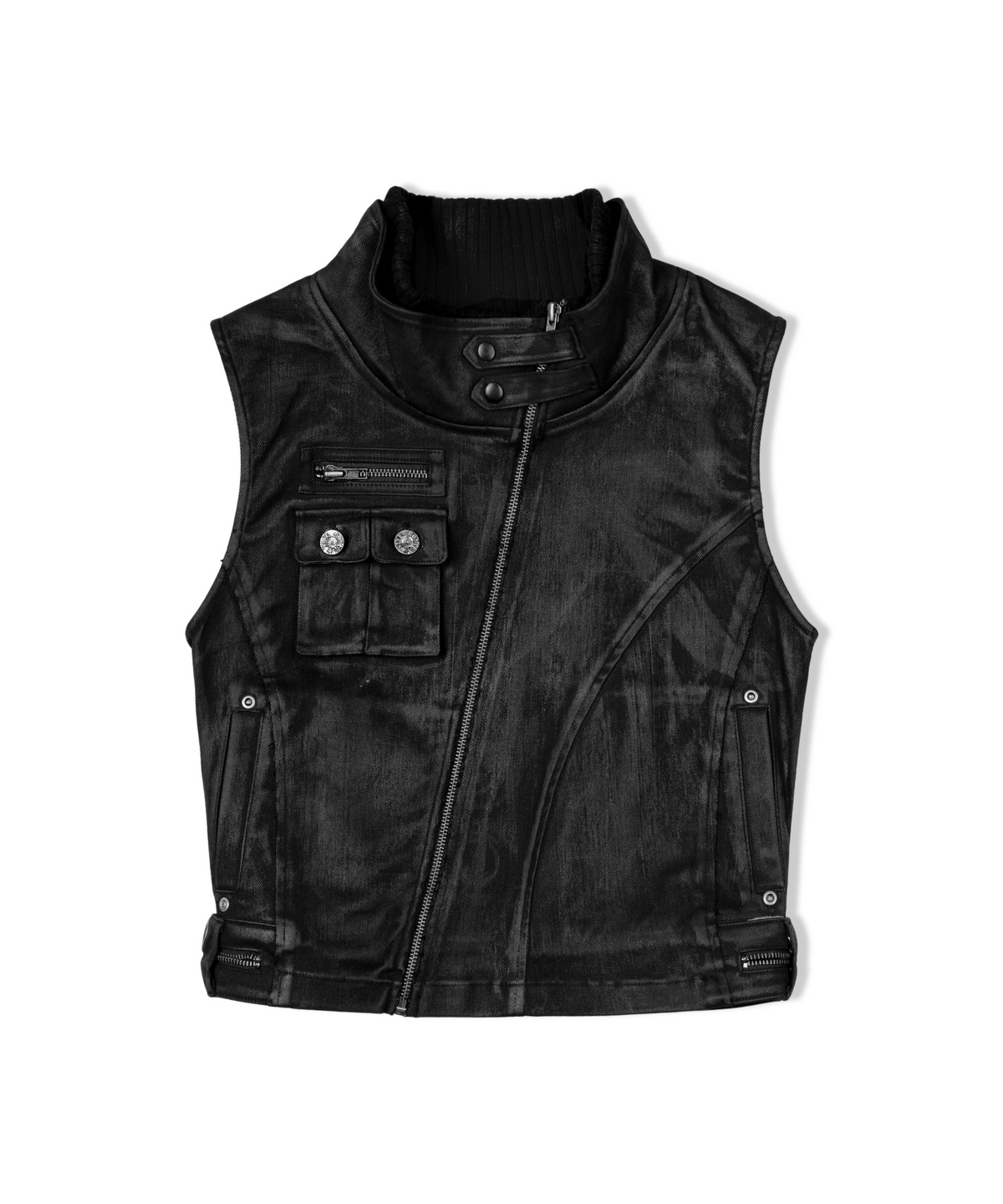보니앤키예(BONIENKIYE) (M)Waxed Biker Eyelet Vest