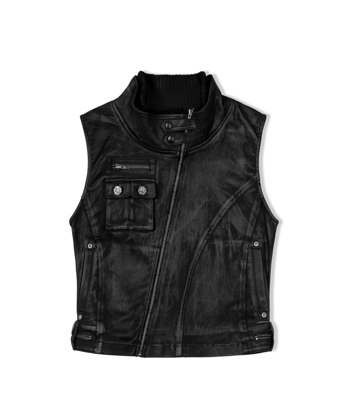 보니앤키예(BONIENKIYE) (W)Waxed Biker Eyelet Vest