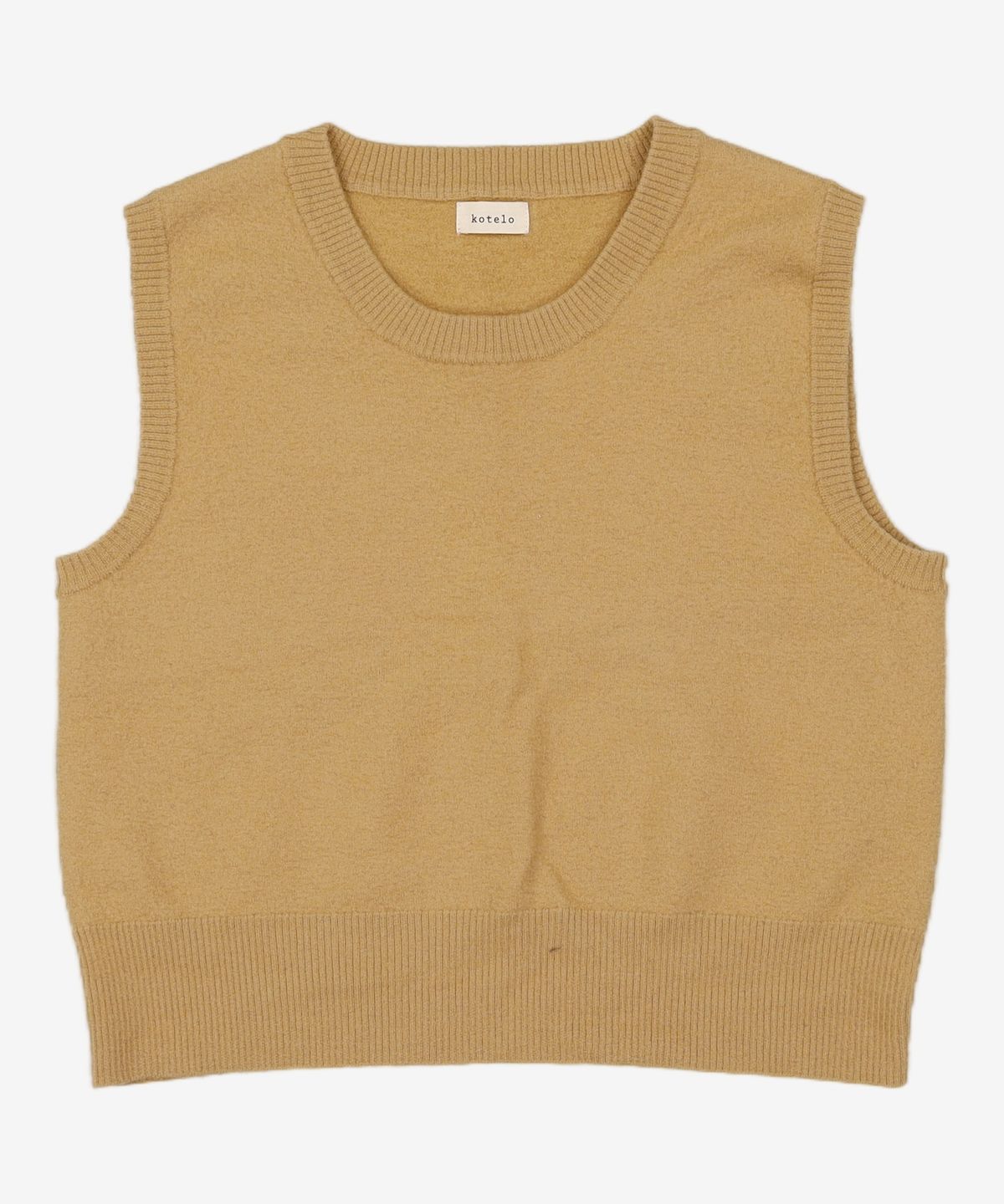 코텔로(KOTELO) Merino Wool Vneck Vest  Beige S
