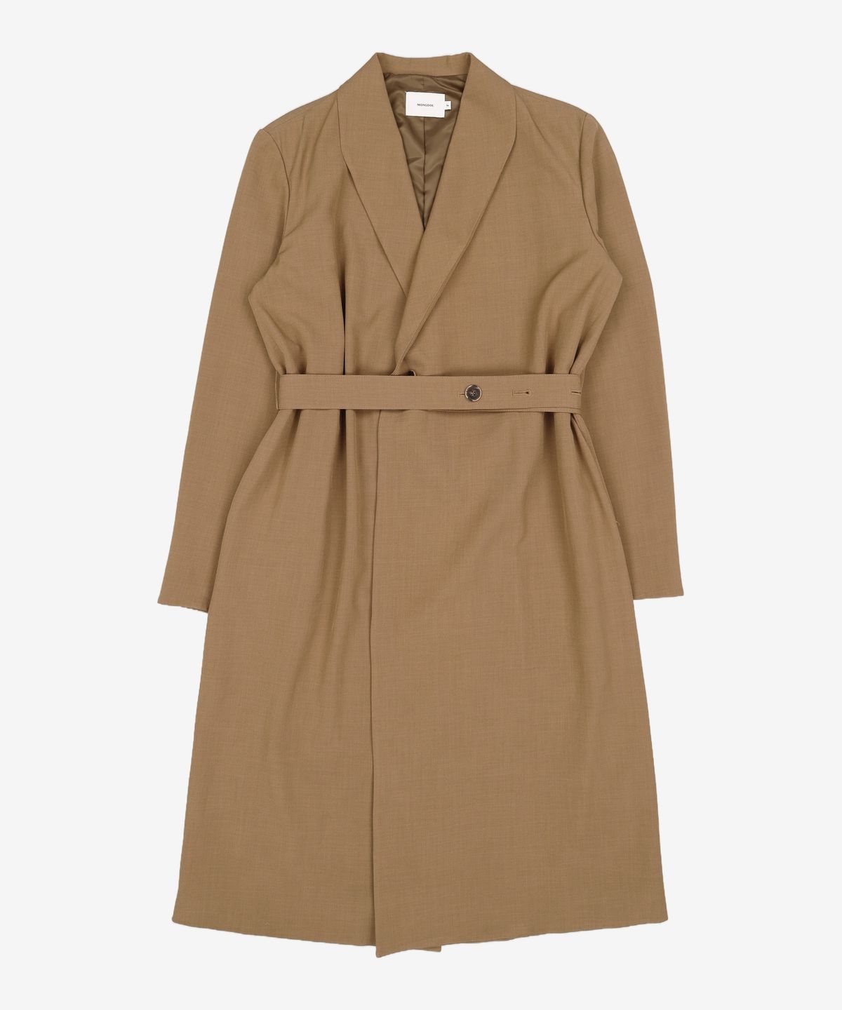 몽돌(MONGDOL) BELT BUTTON COAT BROWN FREE
