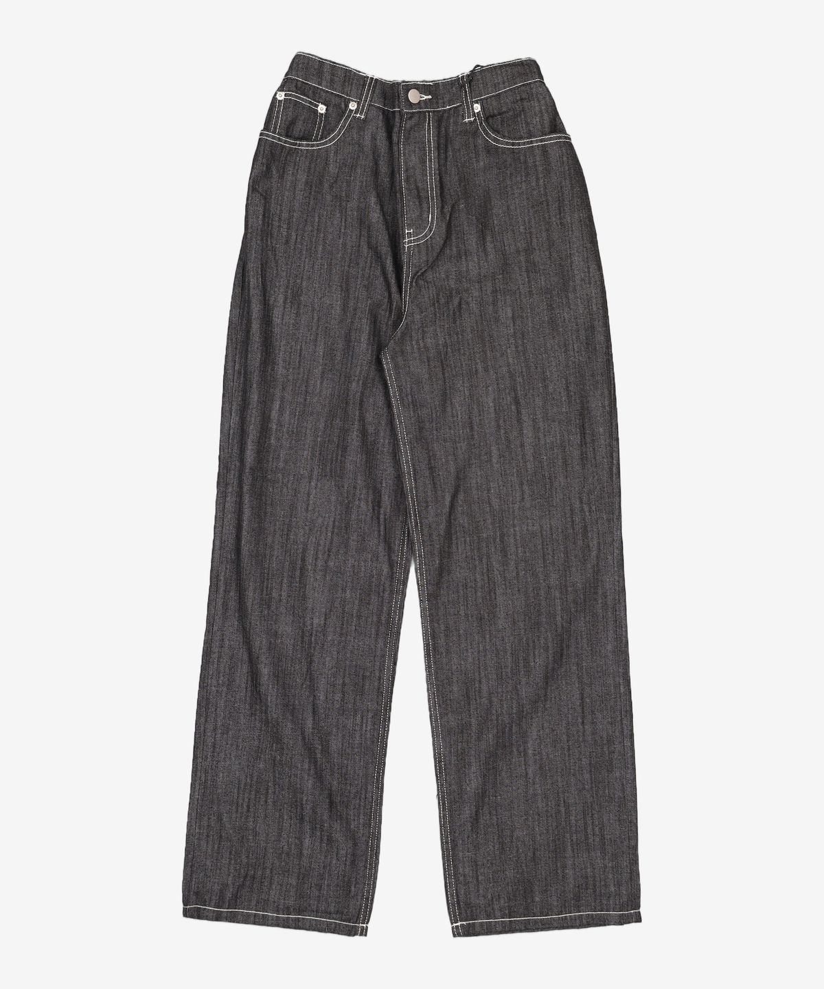 데이(THEY) 논페이드 와이드 밴딩 데님 (Summer.Ver)_BLACK DENIM M