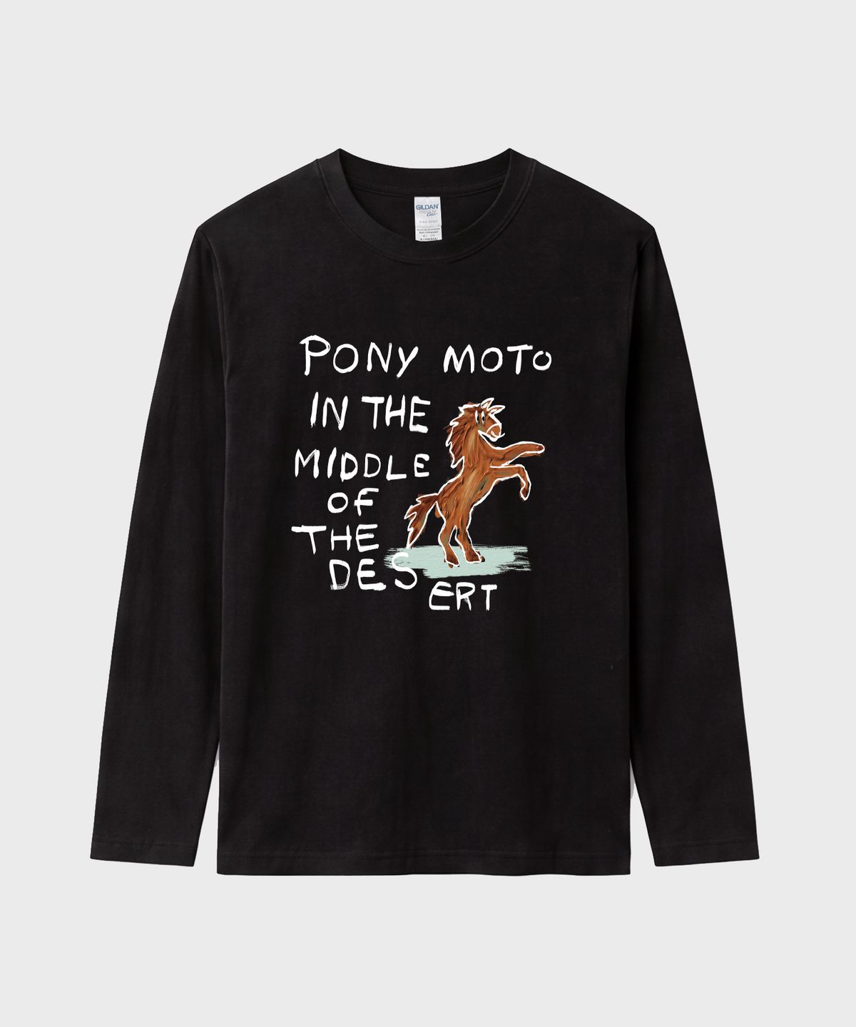 길단(GILDAN) Gildan X 빈티지 컬렉션 PONY MOTO 롱슬리브 티셔츠
