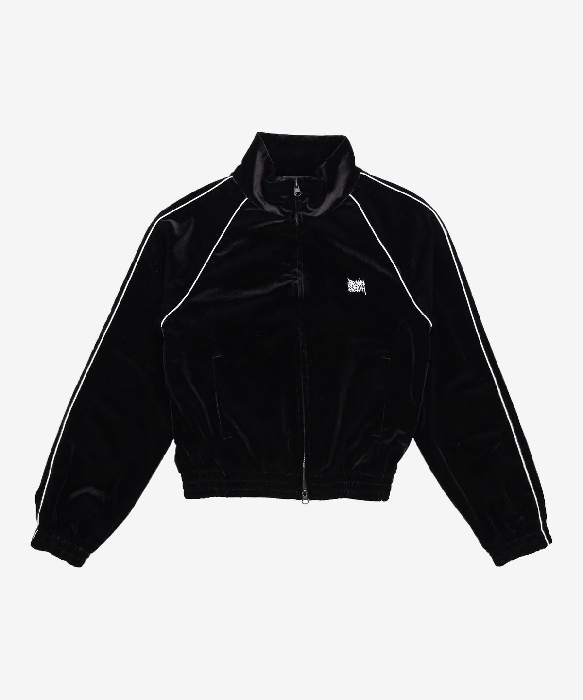 브라운브레스(BROWNBREATH) W TAG VELVET ZIP UP - BLACK S