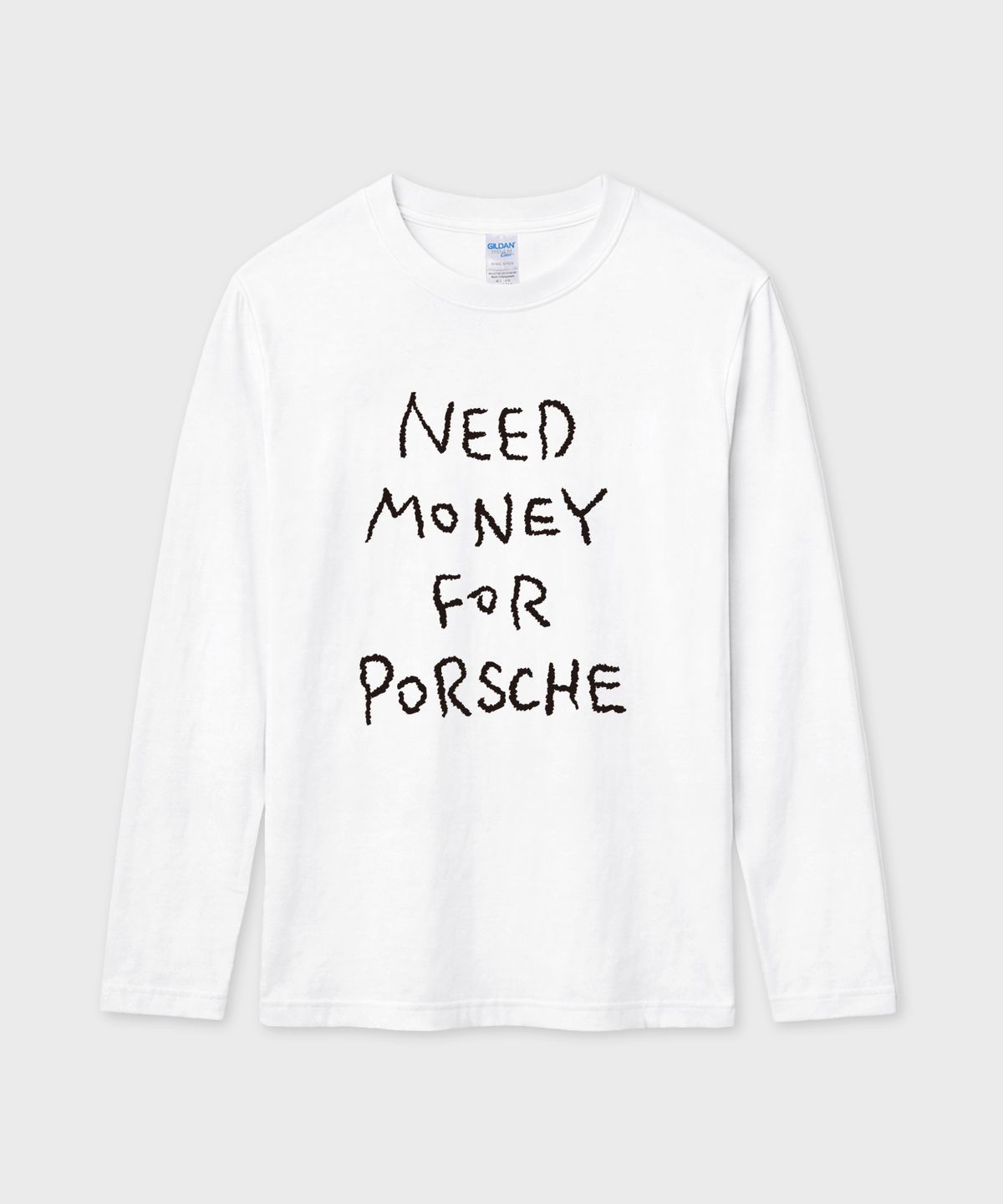 길단(GILDAN) Gildan X 빈티지 컬렉션 NEED MONEY FOR PORSHCE 롱슬리브 티셔츠