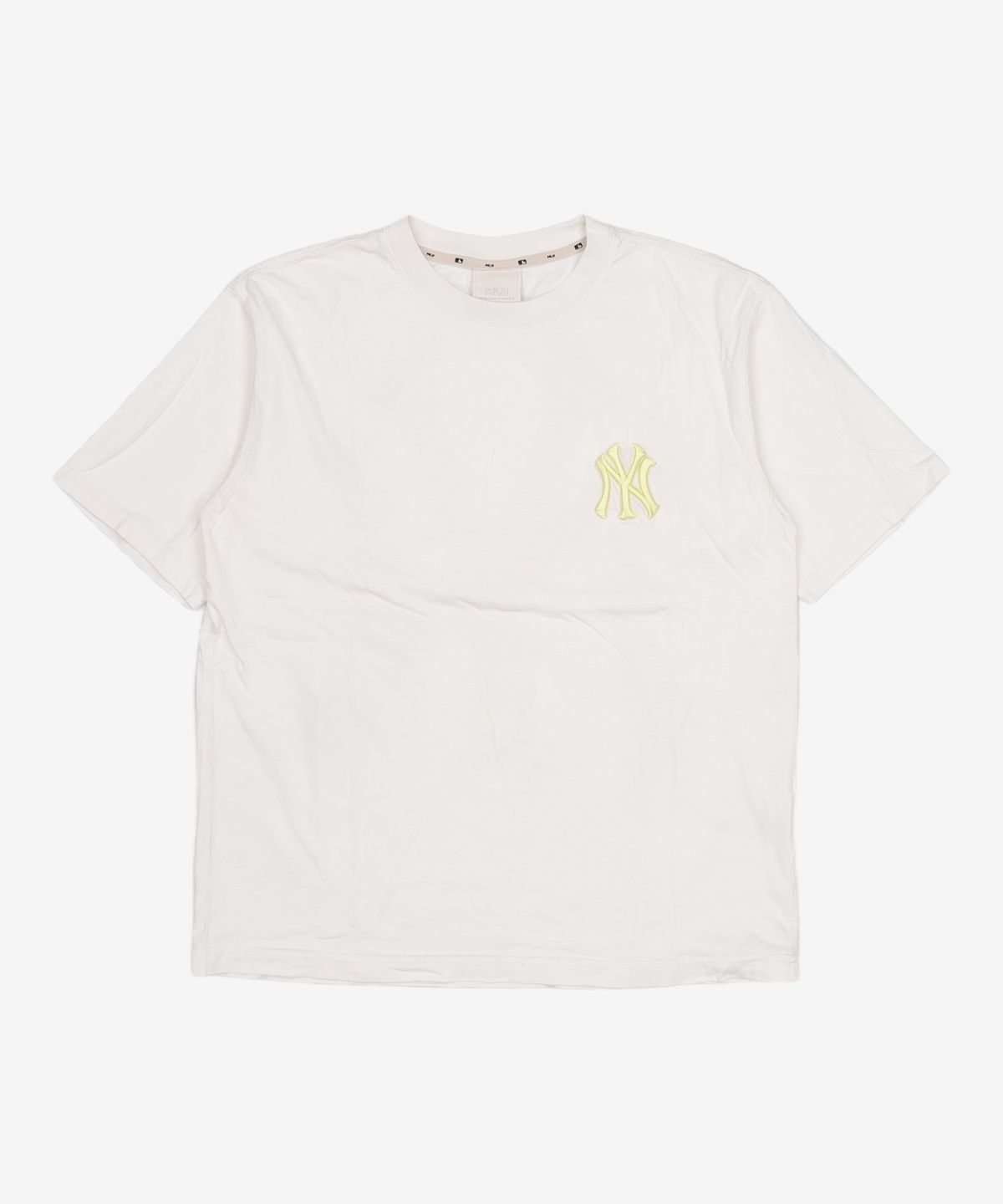 엠엘비(MLB) 모노그램 그라데이션 빅로고 오버핏 반팔 티셔츠 NY (WHITE) L
