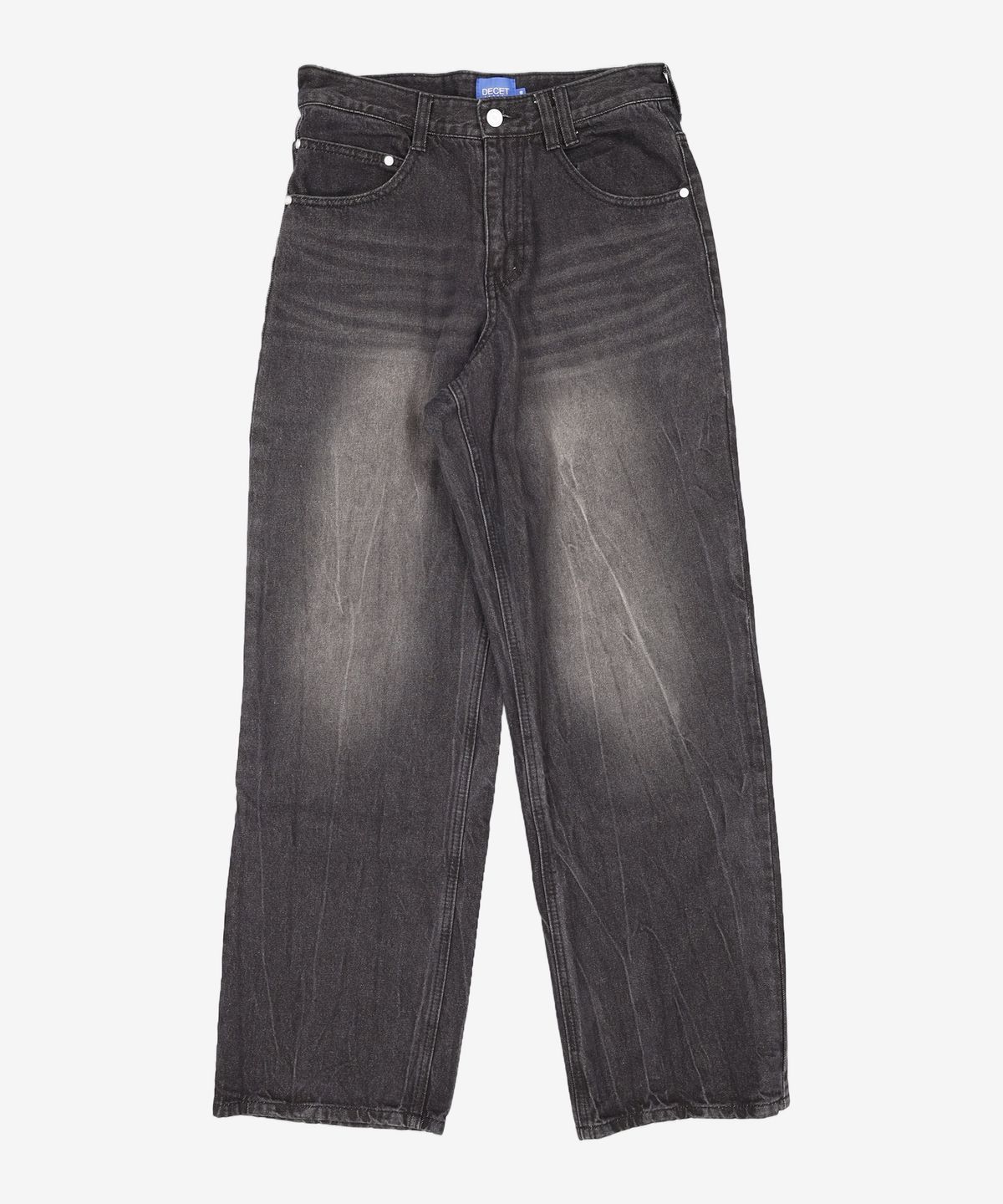 데케트(DECET) Mid Rise Wide Jeans DCPT027AshBlack 28