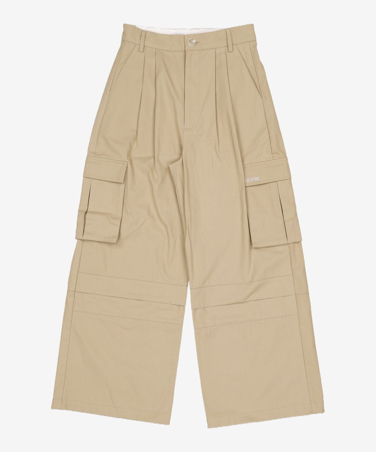 라츠유(LOTSYOU) lotsyou_Lindsay Cargo Low Waist Pants Beige S