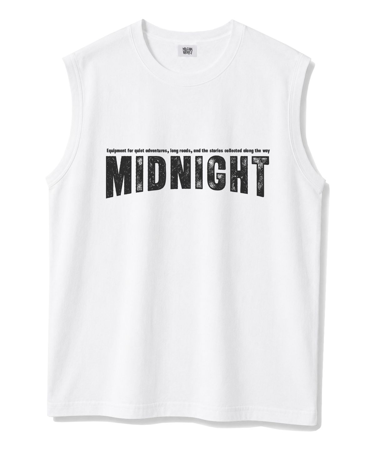미드나잇12에이엠(MIDNIGHT12AM) 어롱더웨이 오버핏 민소매 나시 화이트