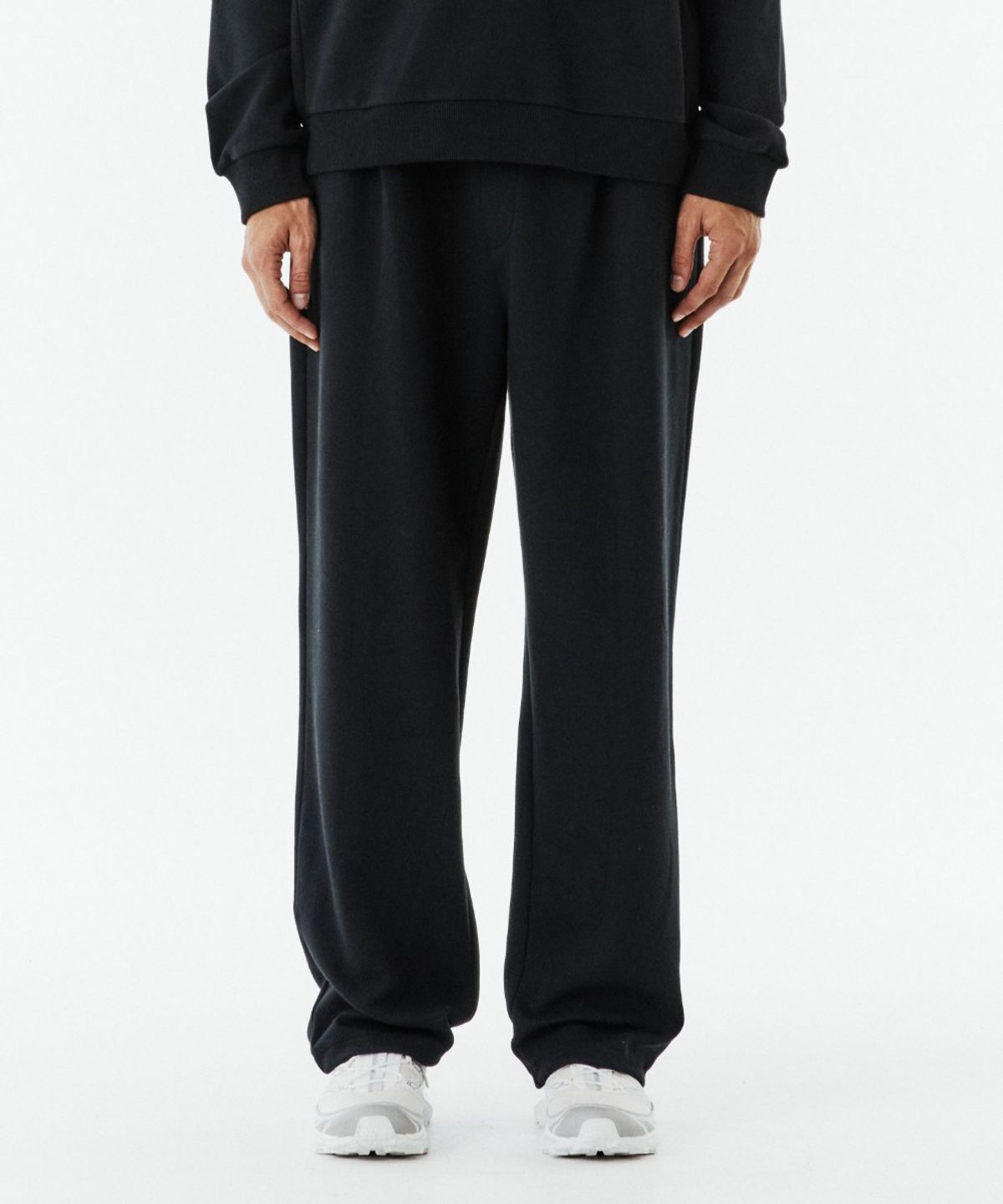 브롬톤 런던(BROMPTON LONDON) LOGO STRAIGHT SWEAT TROUSERS - BLACK (P263MPT163)