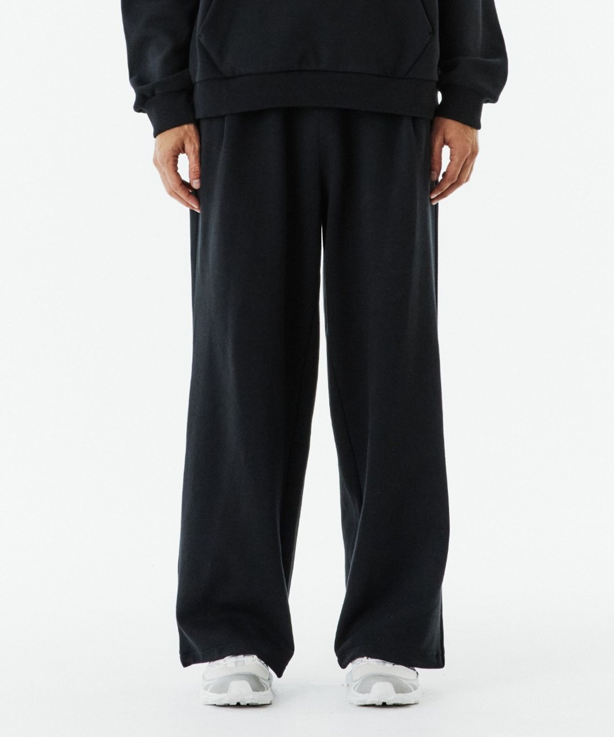 브롬톤 런던(BROMPTON LONDON) LOGO WIDE SWEAT TROUSERS - BLACK (P263UPT164)