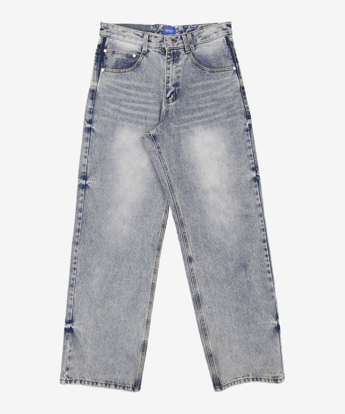 데케트(DECET) Mid Rise Wide Jeans DCPT027AshBlack 28