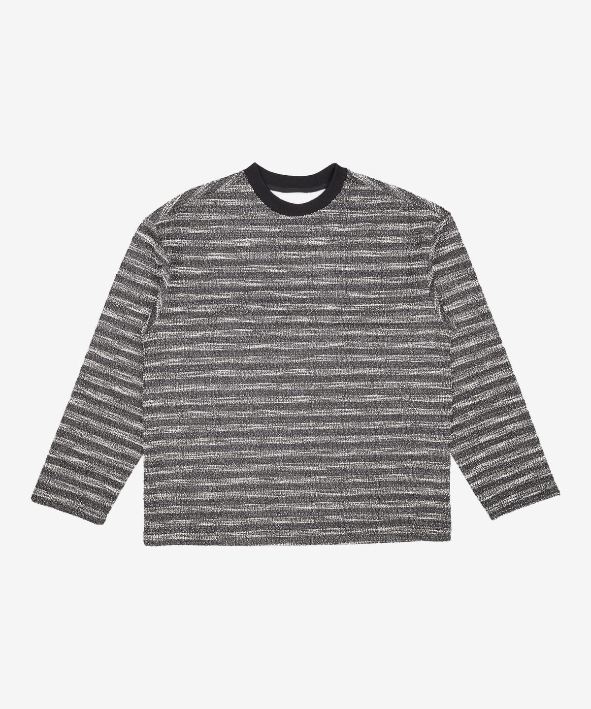 메종미네드(MAISON MINED) MIXED BOUCLE KNIT LONG SLEEVE BLACK M
