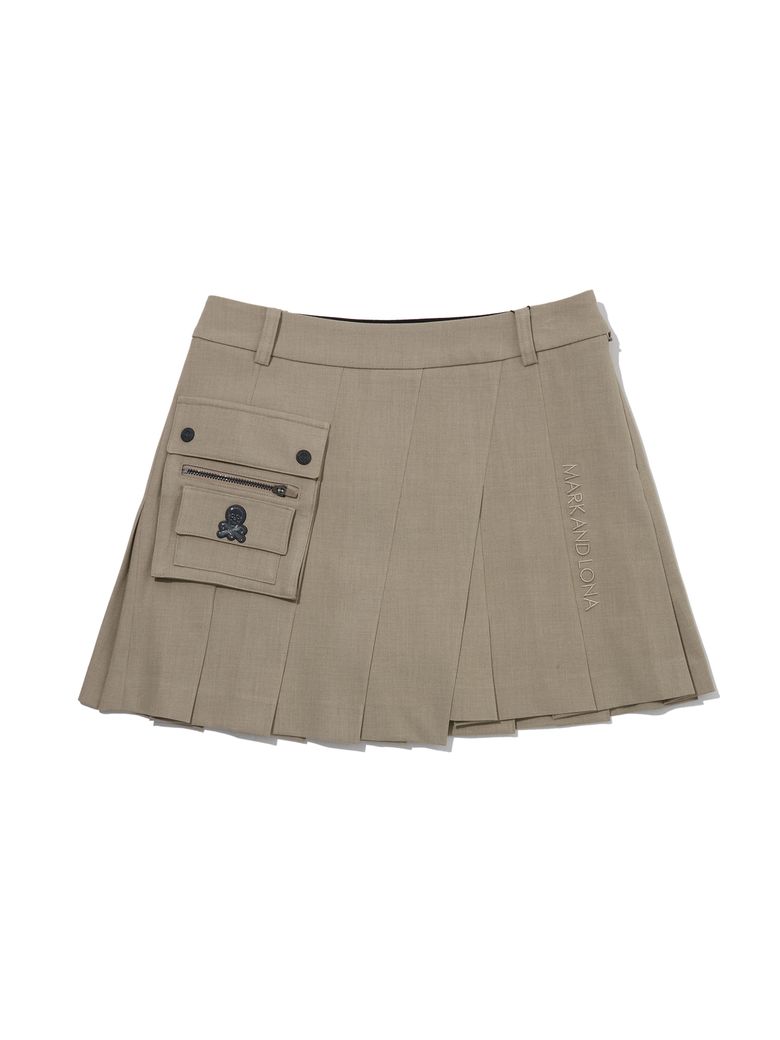 W DETACHABLE POCKET PLEATS SKIRT LS3XE72F