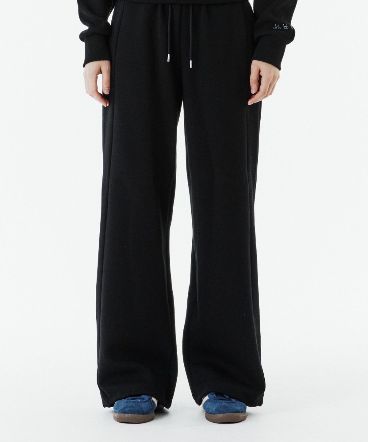 브롬톤 런던(BROMPTON LONDON) W WIDE SWEAT TROUSERS - BLACK (P263WPT161)