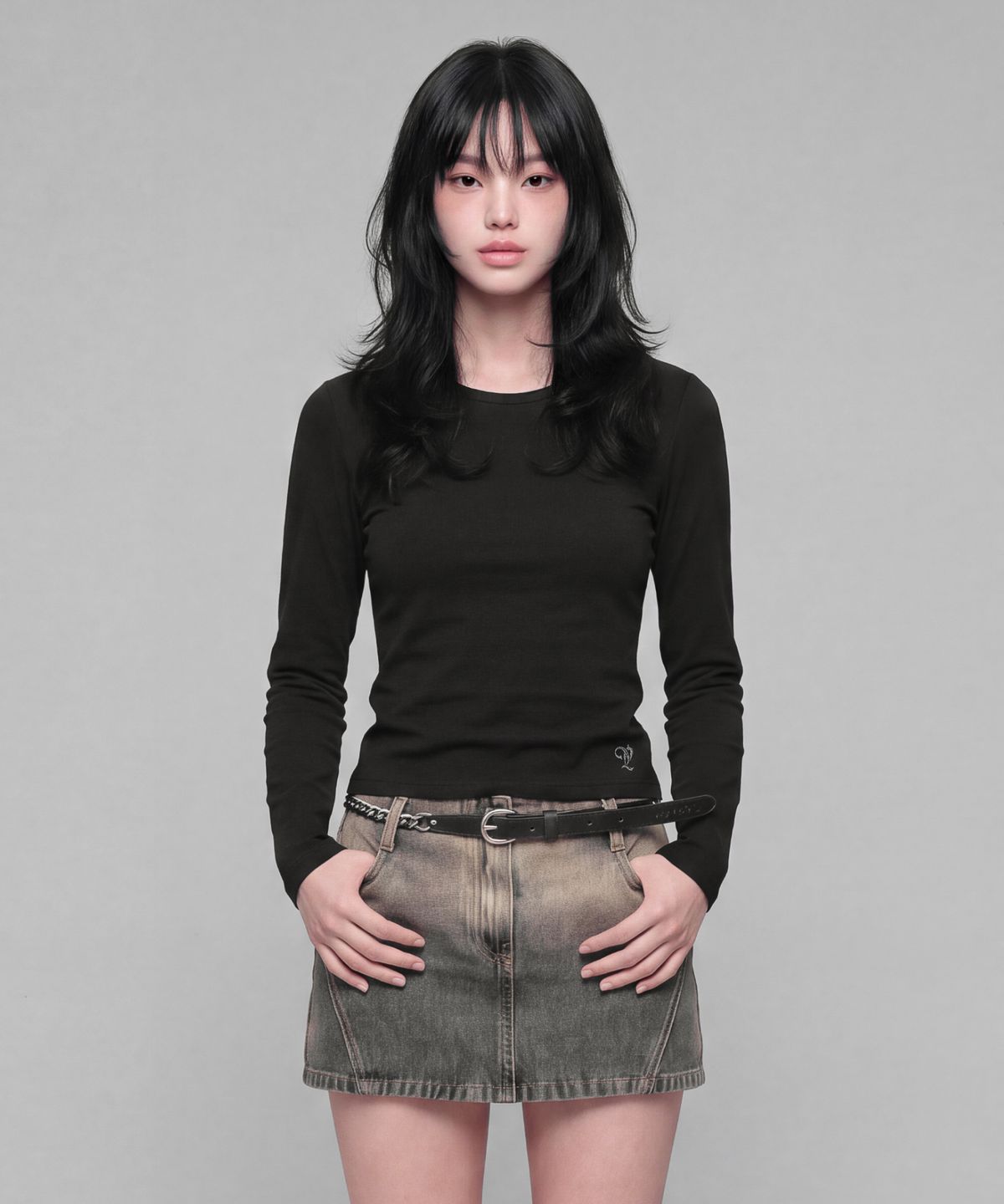 버던트(VERDNT) 컴포트 브러쉬드 롱 슬리브 [블랙]