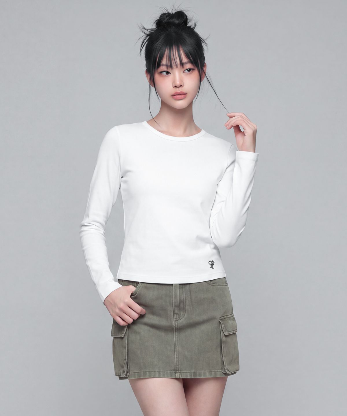 버던트(VERDNT) 컴포트 브러쉬드 롱 슬리브 [아이보리]