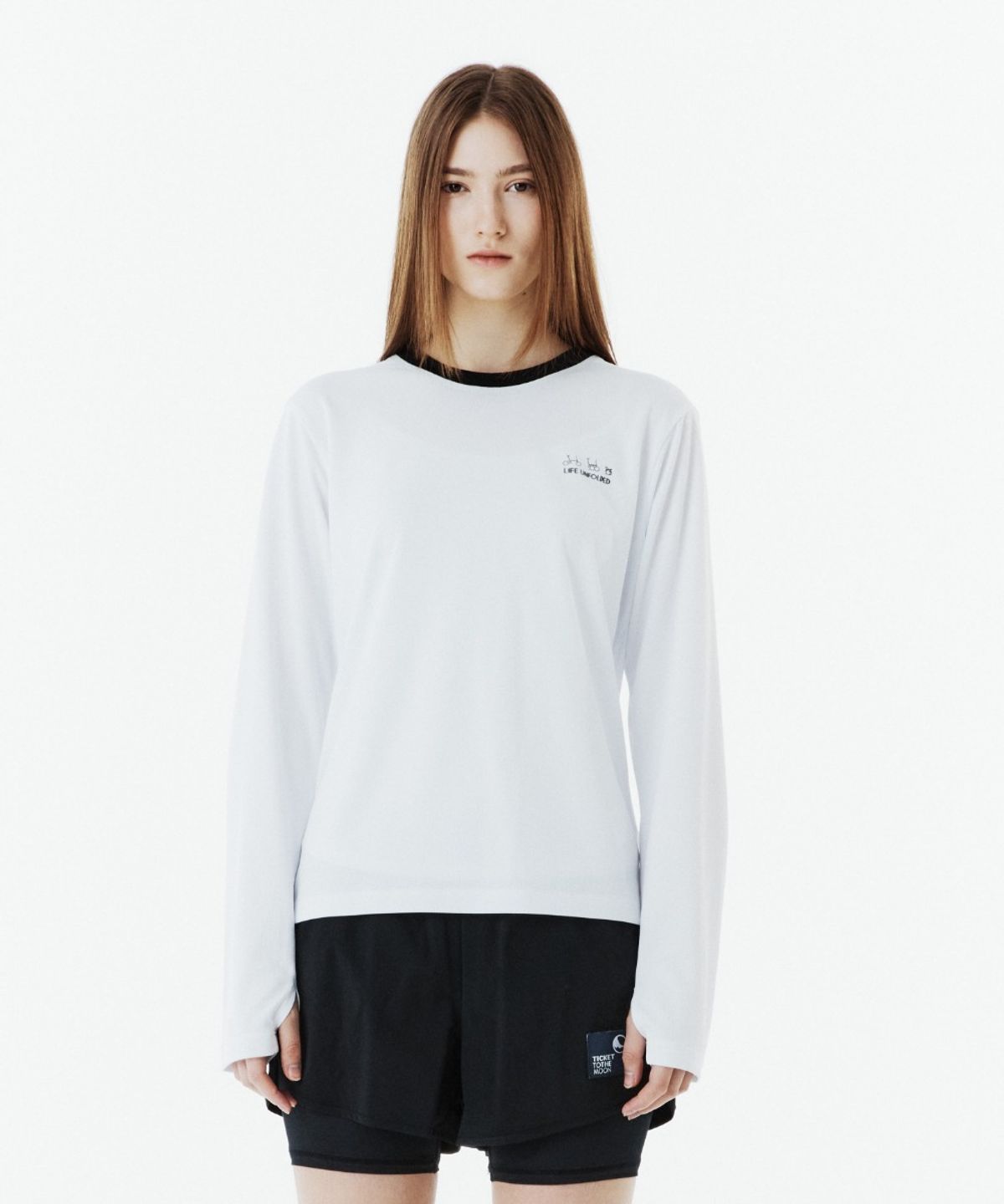 브롬톤 런던(BROMPTON LONDON) W MESH GRAPHIC T-SHIRT - WHITE (P263WTS105)