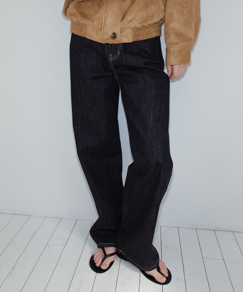 Non fade straight denim pants FRFA01DP01_Indigo
