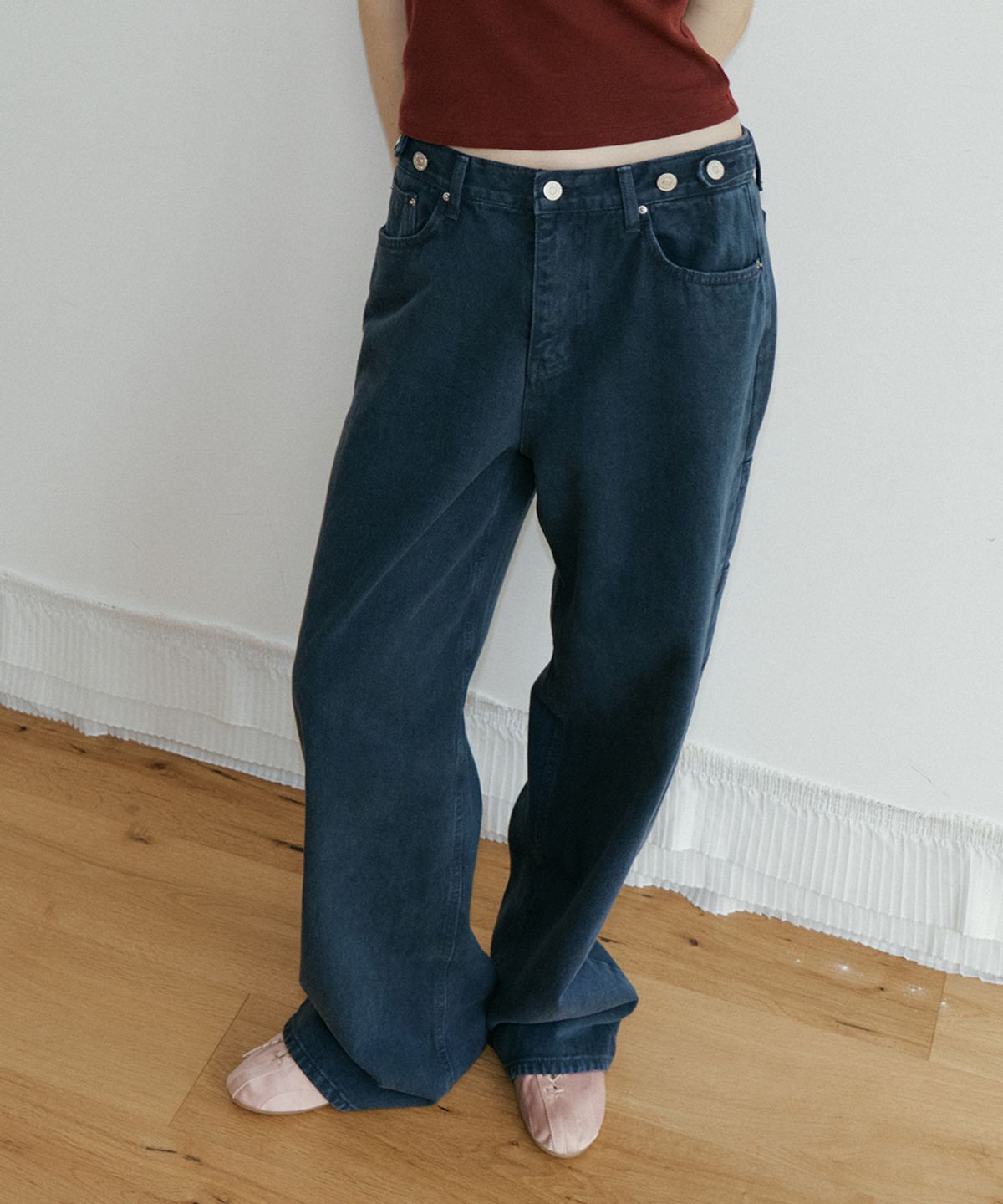 프리버07(FRIVER07) Pocket washed cargo pants [FRFA05DP03]_Navy
