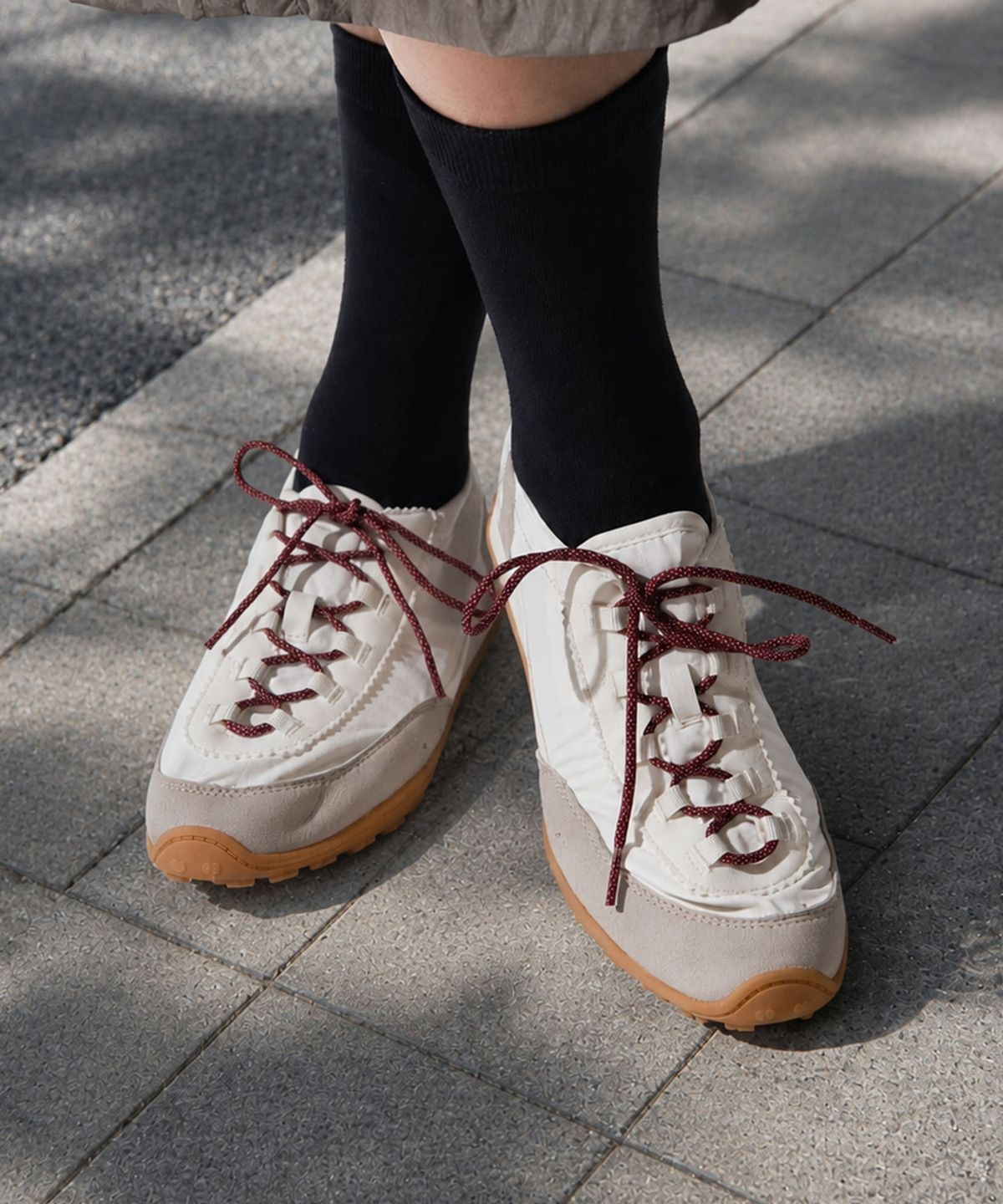 노스페이스(THE NORTH FACE) NS94S61M 화이트라벨 클리프 로우 스니커즈 IVORY