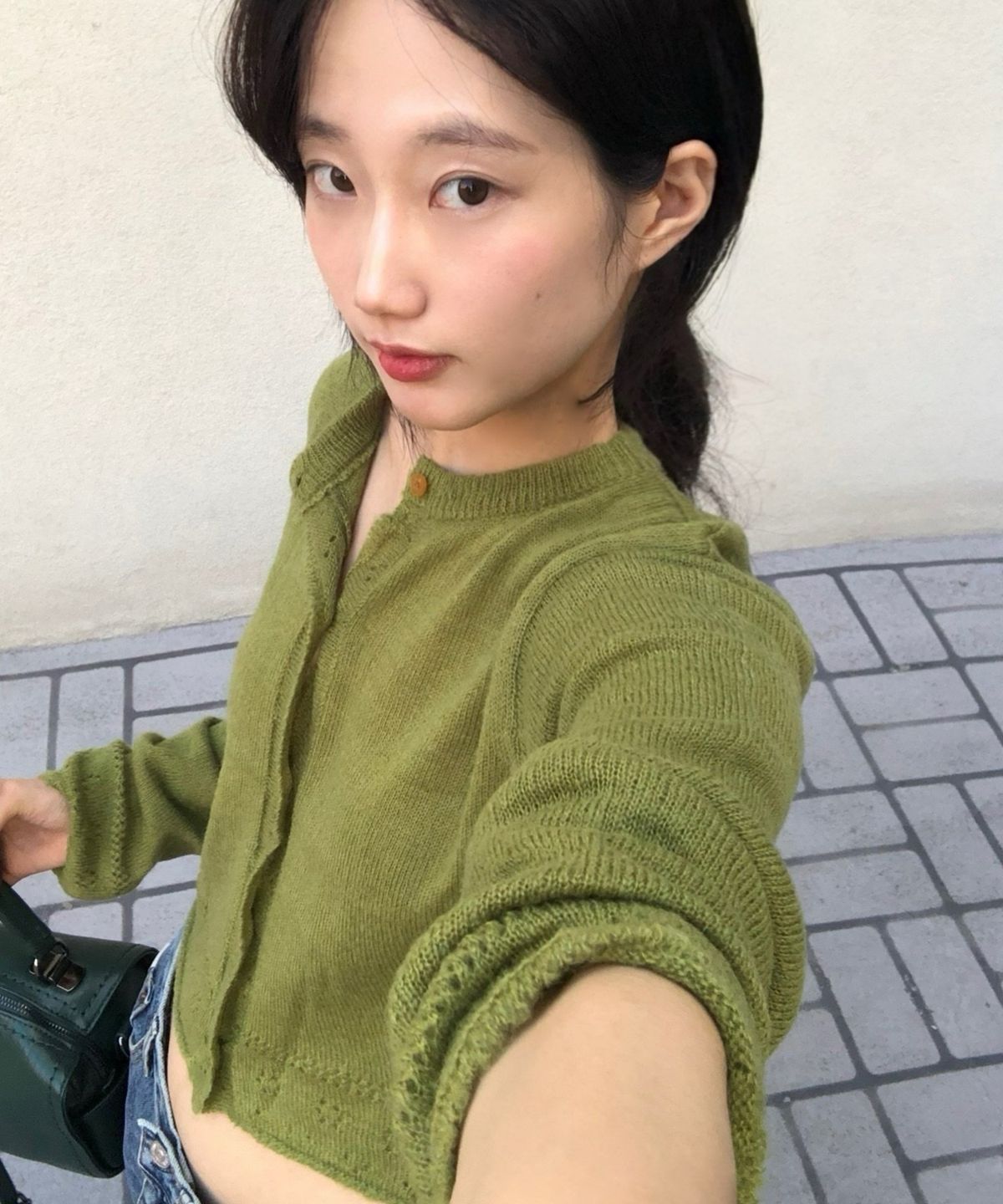 프리버07(FRIVER07) Mohair wool blend cardigan [FRFA05CD02]_Olive