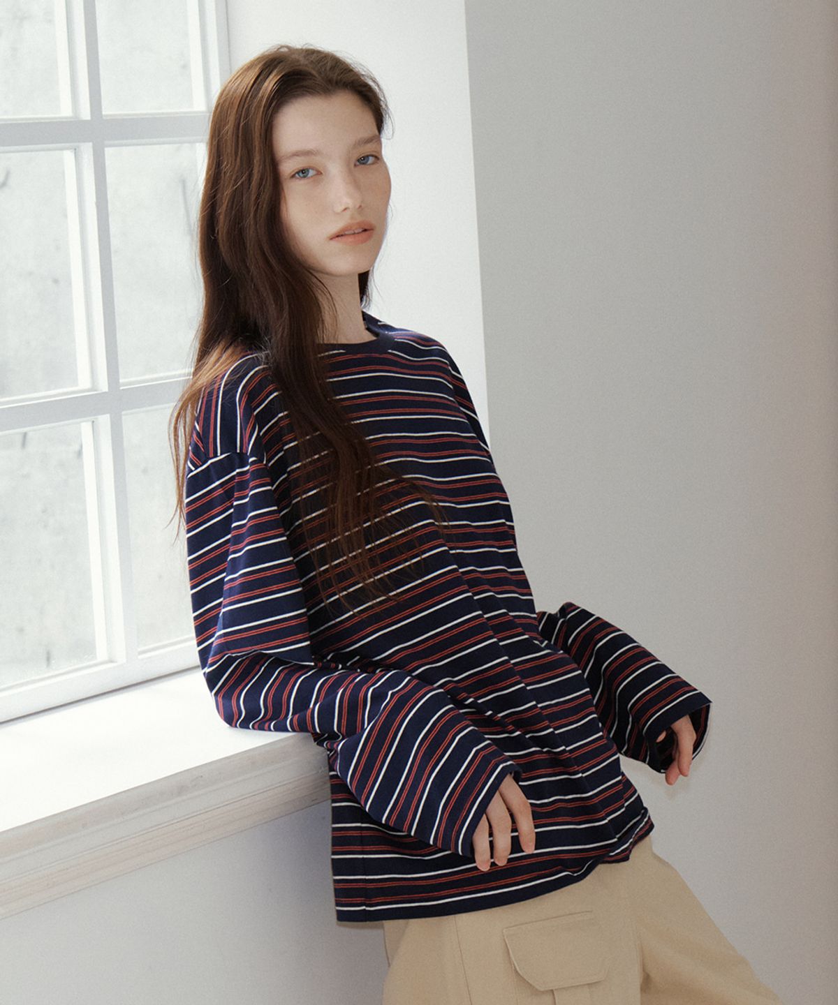 프리버07(FRIVER07) French stripe t-shirt [FRFA05LT15]_Navy