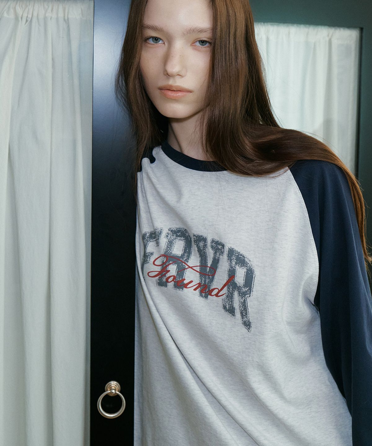 프리버07(FRIVER07) Friver graphic raglan t-shirt [FRFA05LT04]_White melange