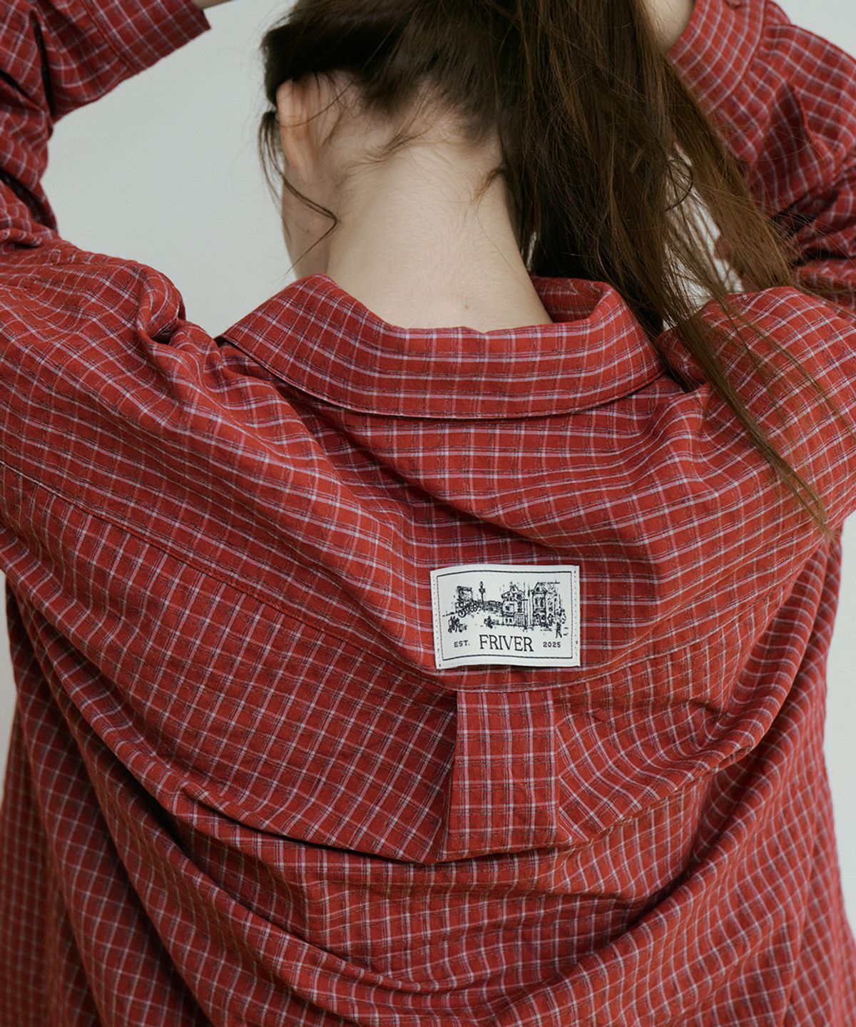 프리버07(FRIVER07) Essential check shirt [FRFA05SH02]_Red