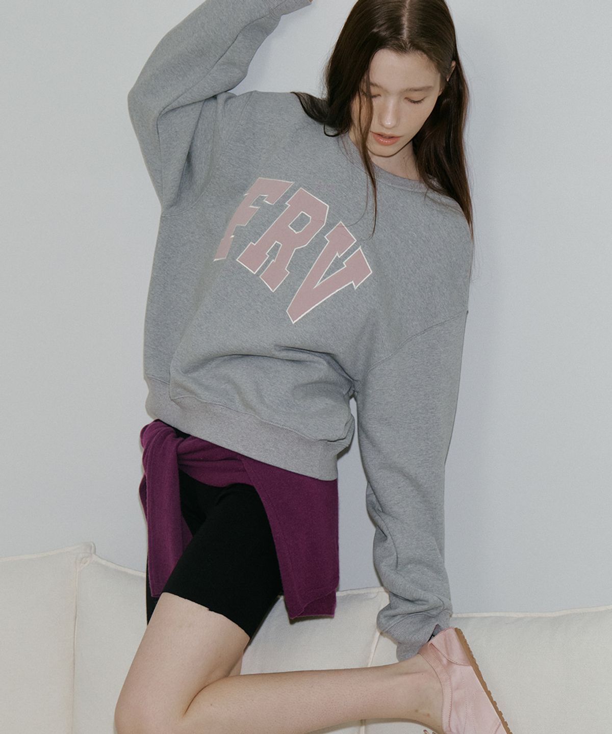 프리버07(FRIVER07) FRV logo sweatshirt [FRFA05LT01]_Gray