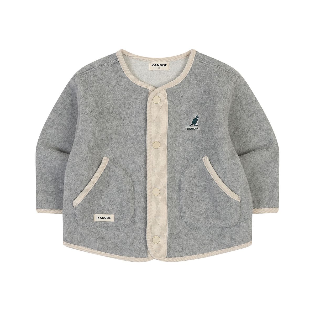 캉골키즈(KANGOL KIDS) [베이비] 플리스 점퍼 SD 0A10 멜란지 그레이