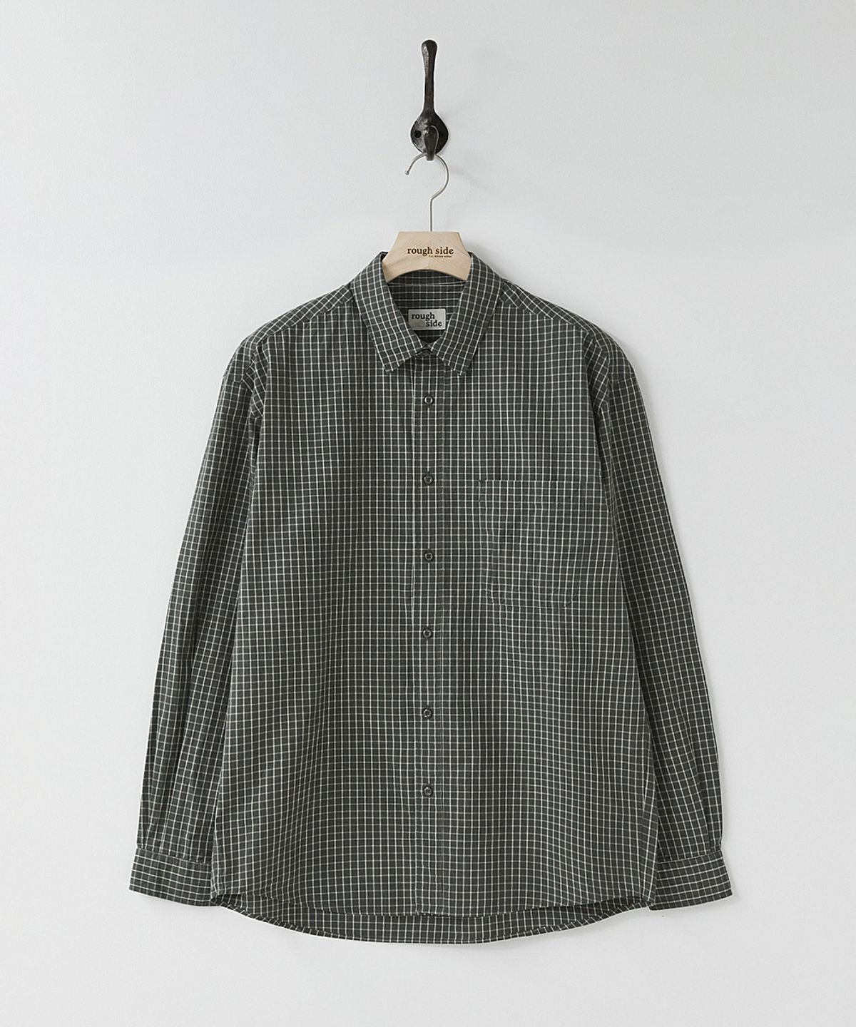러프사이드(ROUGHSIDE) Primary Shirt Charcoal Grid