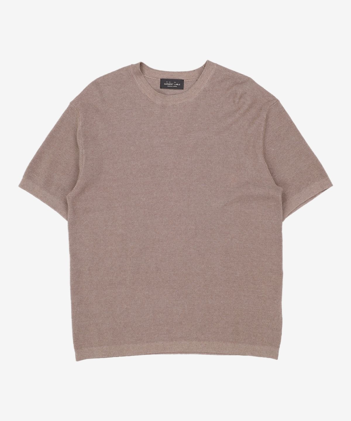 가먼트레이블(GARMENT LABLE) Shory Sleeve Waffle Knit - Brown M