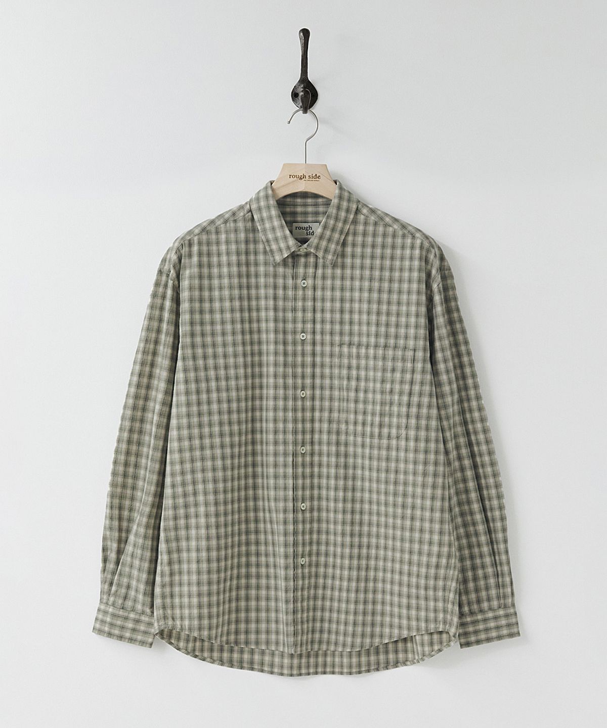 러프사이드(ROUGHSIDE) Primary Shirt Beige Plaid