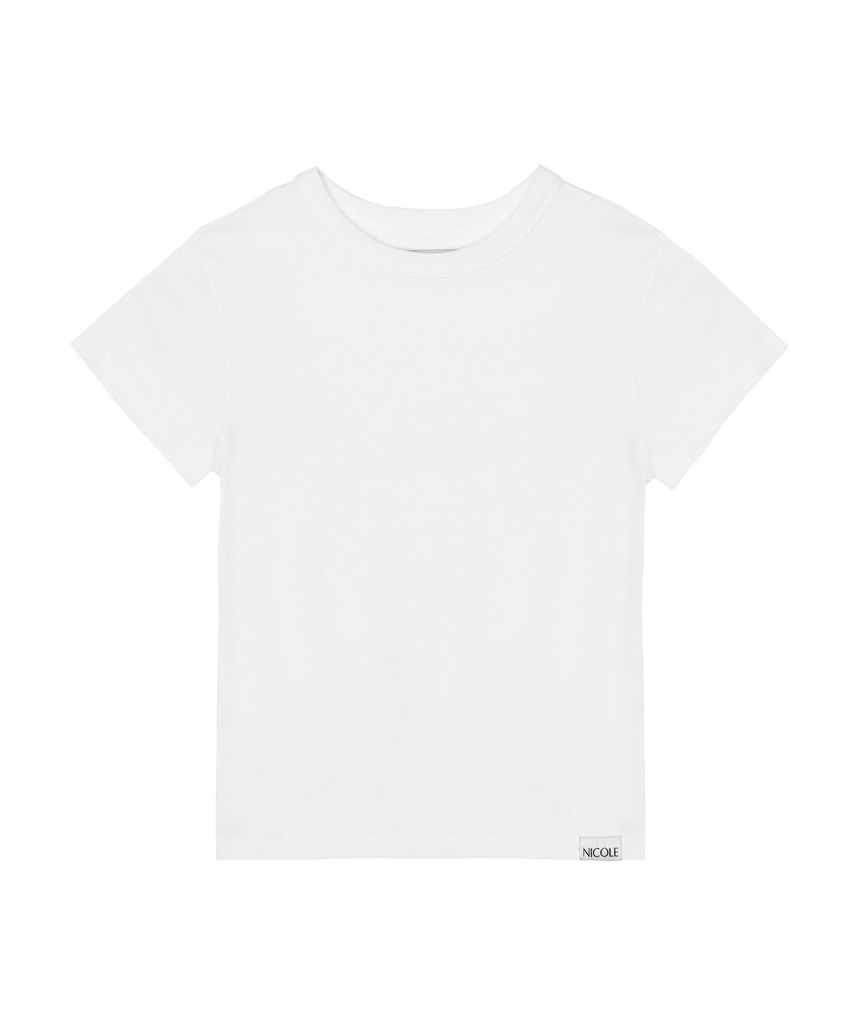 닉앤니콜(NICK&NICOLE) ESSENTIAL HALF SLEEVE TOP_WHITE