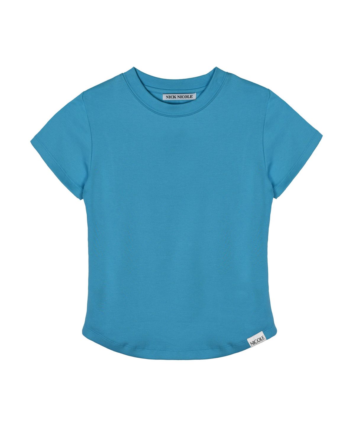 닉앤니콜(NICK&NICOLE) CURVED SLIM TOP_AQUA BLUE