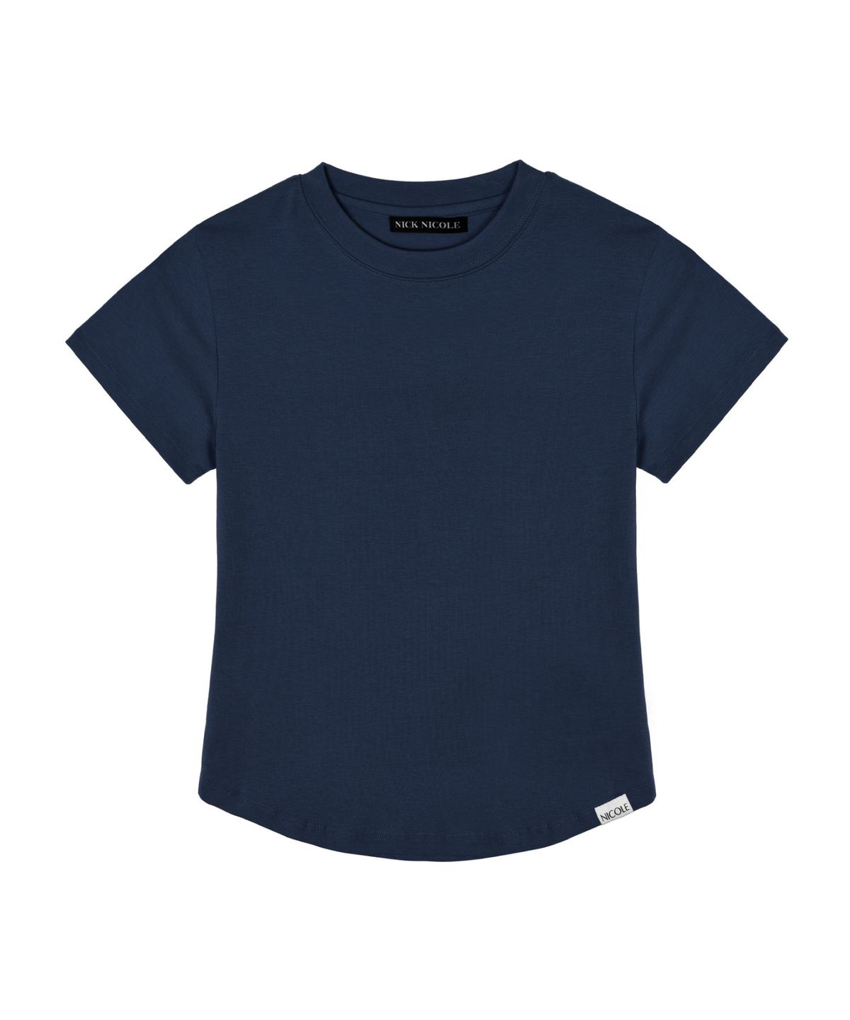 닉앤니콜(NICK&NICOLE) CURVED SLIM TOP_NAVY