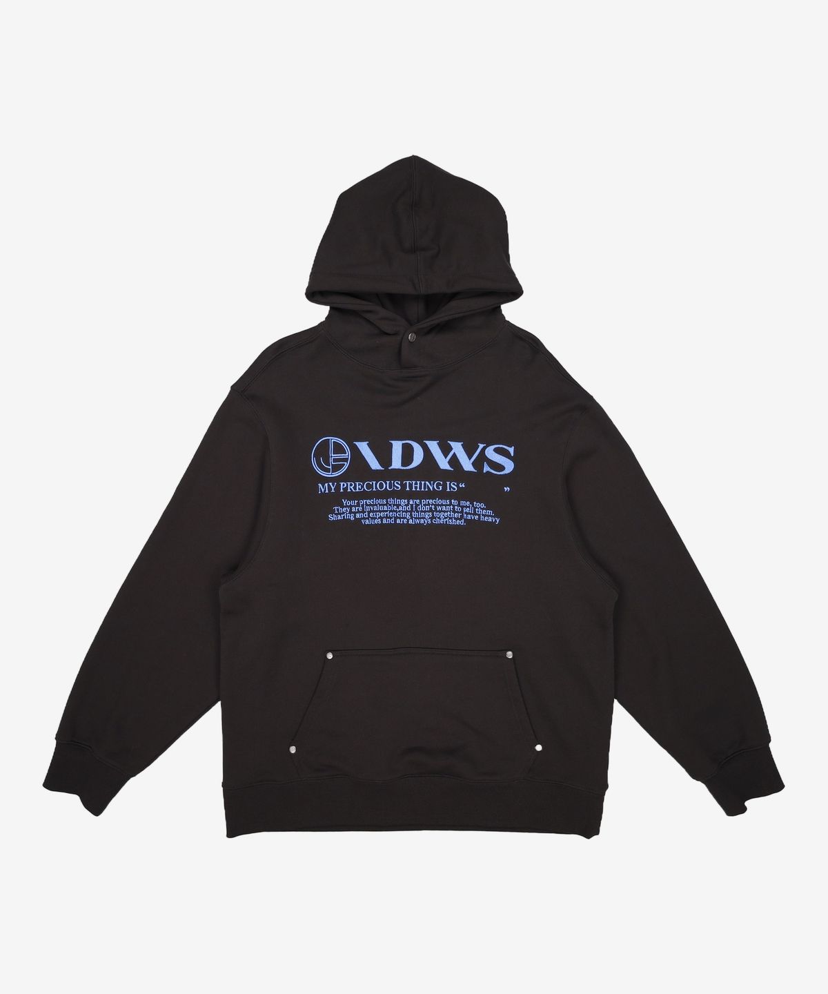 아이돈워너셀(IDWS) Logo Embroidered Hoodie Black 2